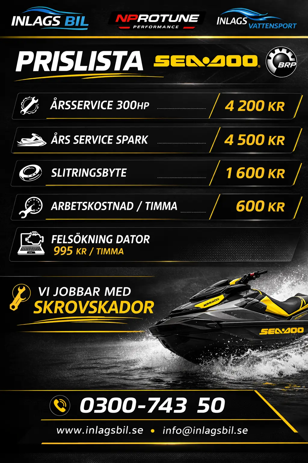 Service Vattenskoter Sea-Doo