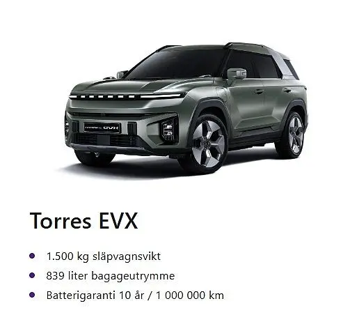 KGM KGM Torres EVX Luxury Edition Demobil